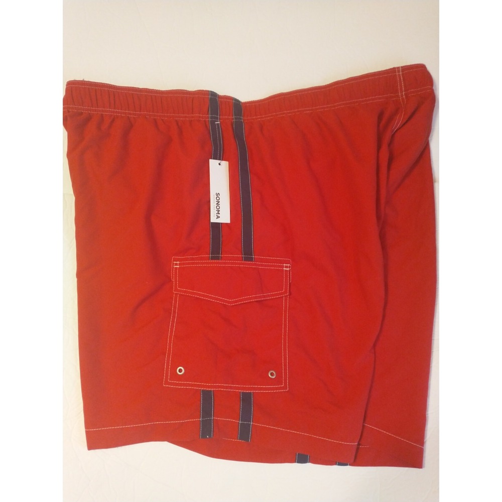 Sonoma Goods For Life Men's Red Swim Trunks Size 4XB New $48